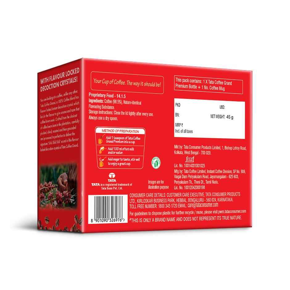 Tata Coffee Grand Premium, Special Edition Pack Jar With Mug