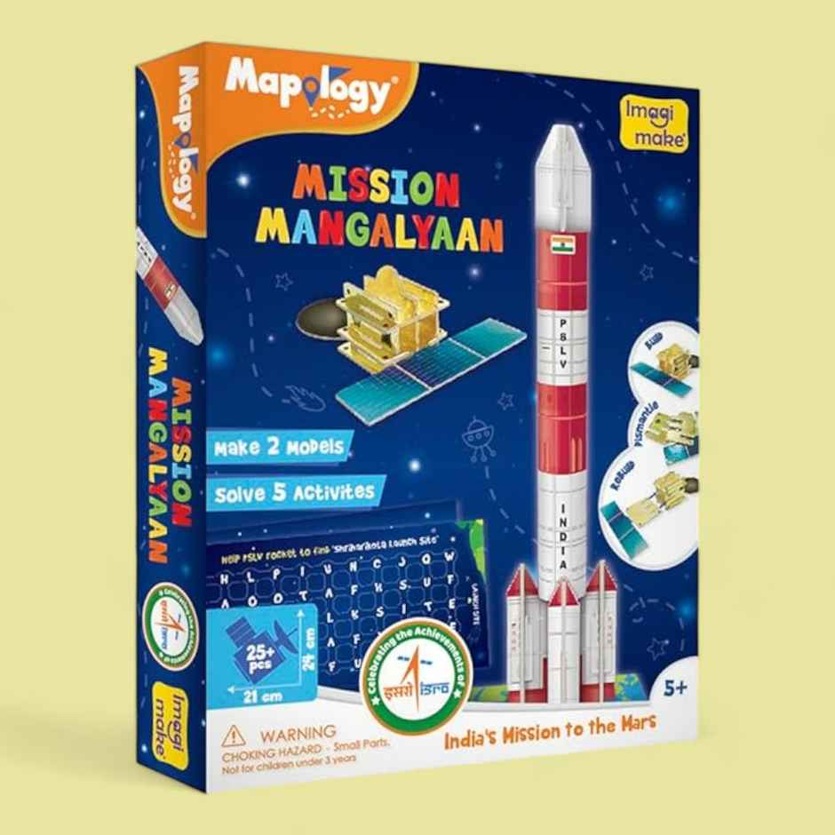Imagimake Mapology Mission Mangalyaan - Space Learning 3D Model Puzzle for Kids Gifting (5+ Years)
