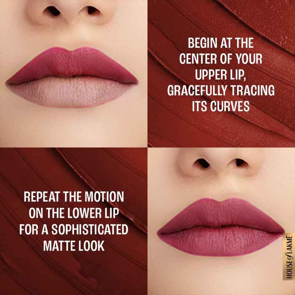 Lakme Forever Matte Lipstick, Made With French Rose Oil Extracts, Purple Diamond