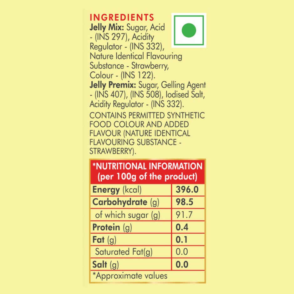 Weikfield Jelly Crystals Strawberry Flavour Carton(90gms), Weikfield Jelly Crystals Raspberry Flavour Carton(90gms) & Weikfield Jelly Crystals Mango Flavour Carton(90gms) Weikfield Jelly Crystals Delicious Orange Flavor Carton(90gms) Combo