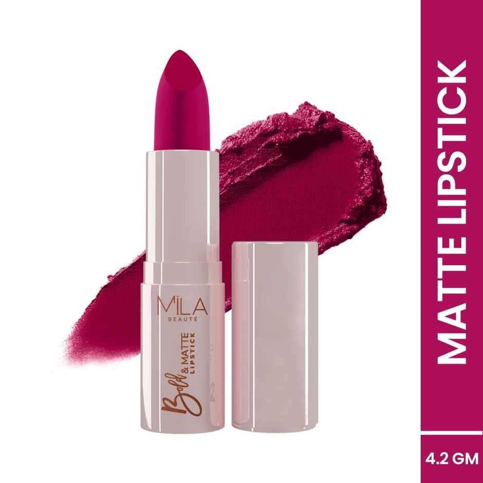 Mila Beaute Bold & Matte Lipstick Highly Pigmented & Soft Matte Finish | 12 Soul Kiss