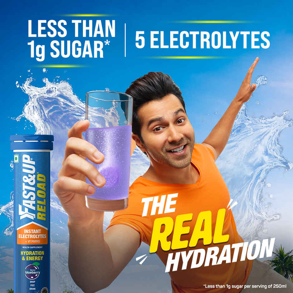 Fast&Up Reload Low Sugar Instant Hydration With 5 Essential Electrolytes | Blue Berry