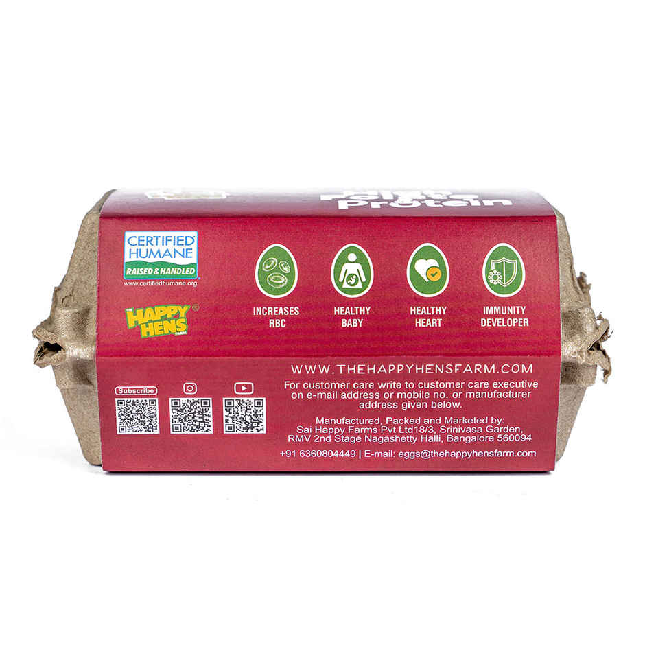 Happy Hens Free Range Brown Eggs Folate Vit B9