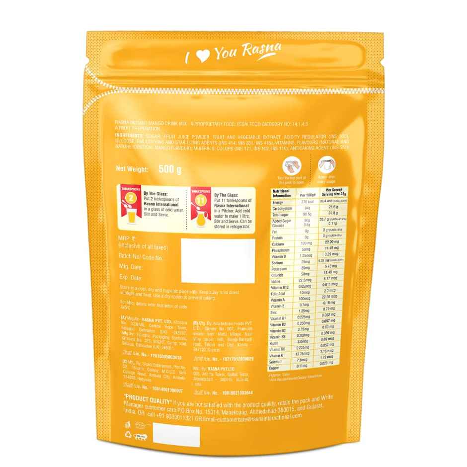 Rasna Fruit Plus Mango
