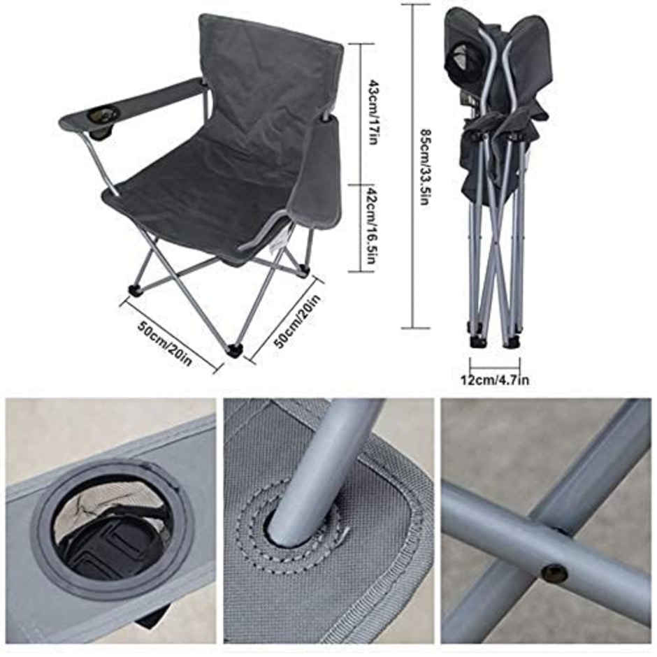 SE7EN Portable Folding Chair with Carrying Bag for Camping, Travelling, Garden, Beach, Picnic