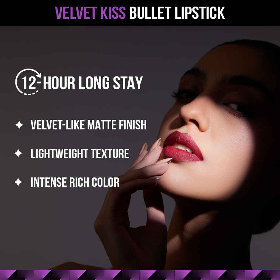 Staze Velvet Kiss Matte Bullet Lipstick |04 Red Set Go