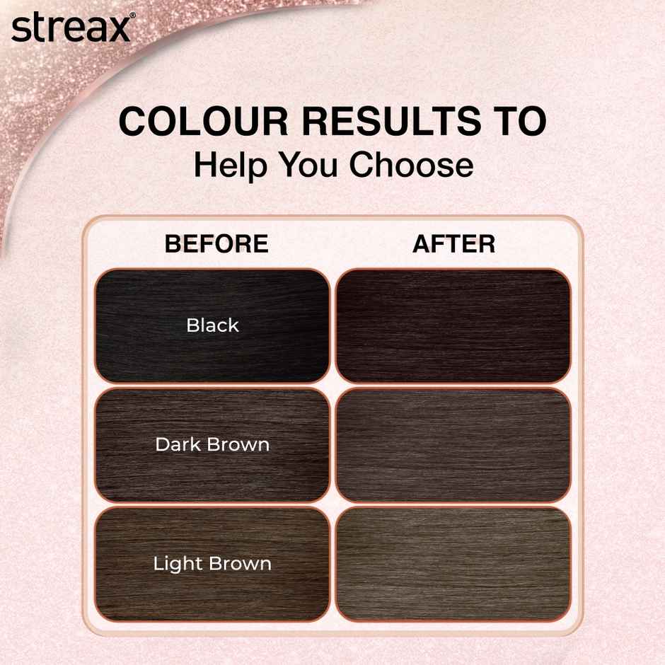 Streax Gel Hair Colour Dark Brown 3 , 150 ml |No ammonia hair color | 100% grey coverage 