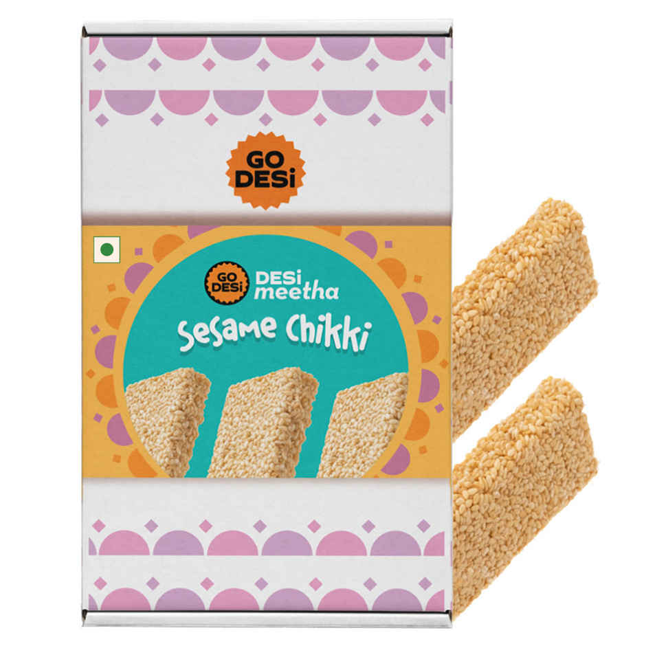 Sesame (Til) Chikki, 30 Pcs, By GO DESi