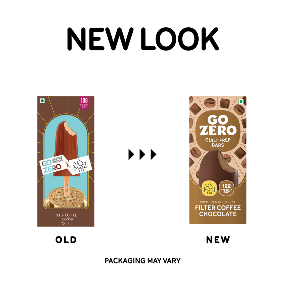 Go Zero X VS Mani Filter Coffee Chocolate Low Calorie Guilt Free Ice Cream Bar