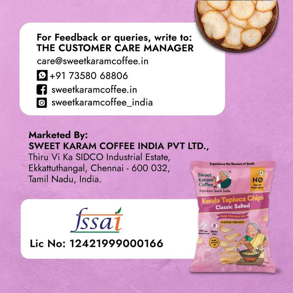 Sweet Karam Coffee Rock Salt Tapioca Chips - Fasting(Vrat) Special