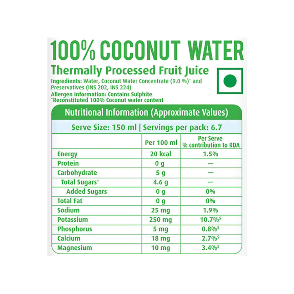 Real Activ Coconut Water | No Added Sugars | Tetra Pack