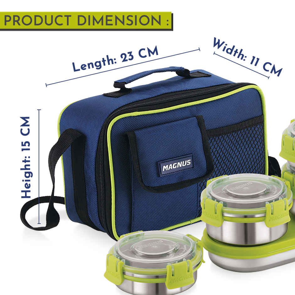 Magnus Hybrid 5 Prime Lunch Box with Leak-Proof Containers & Carry case