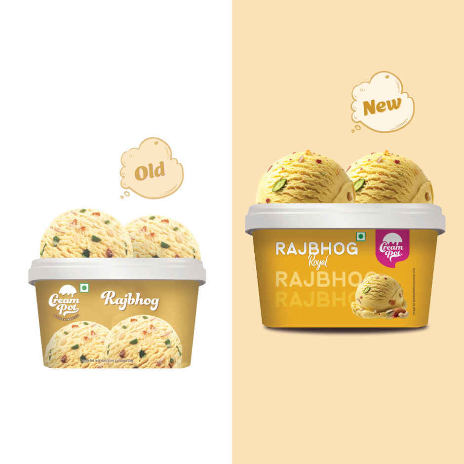 Cream Pot Rajbhog Tub | Frozen Dessert Tub