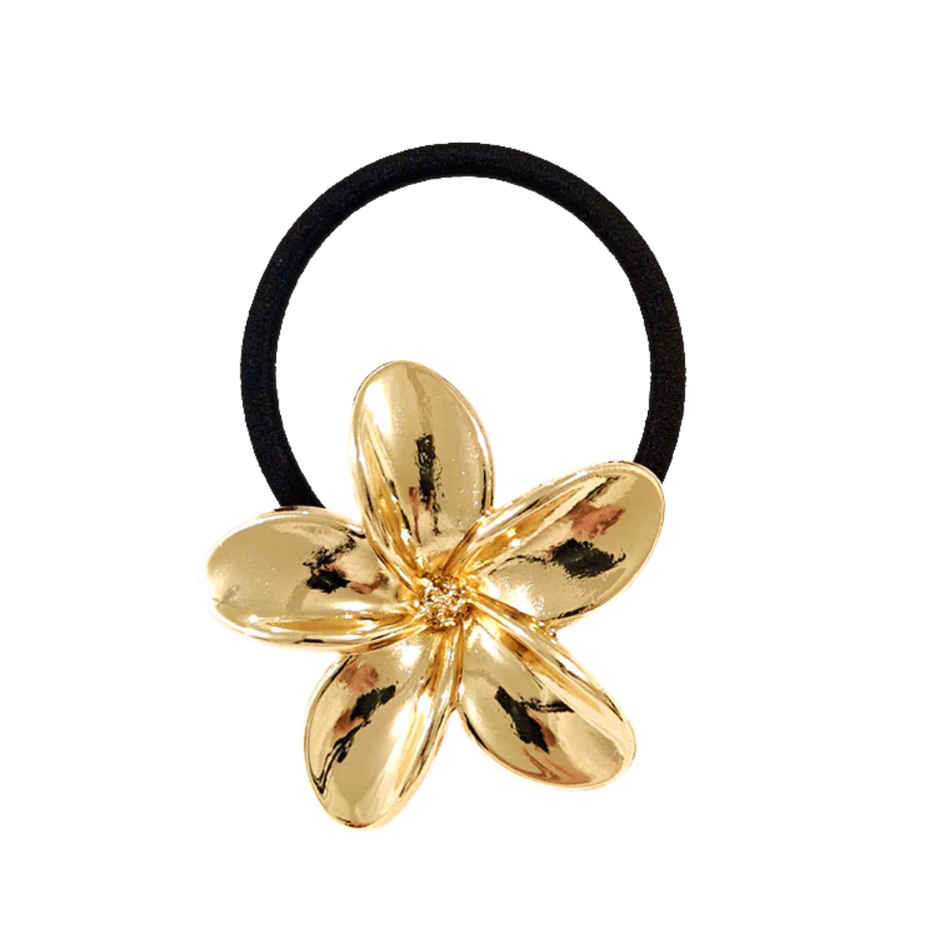 SE7EN Golden Floral Hair Rubber Band