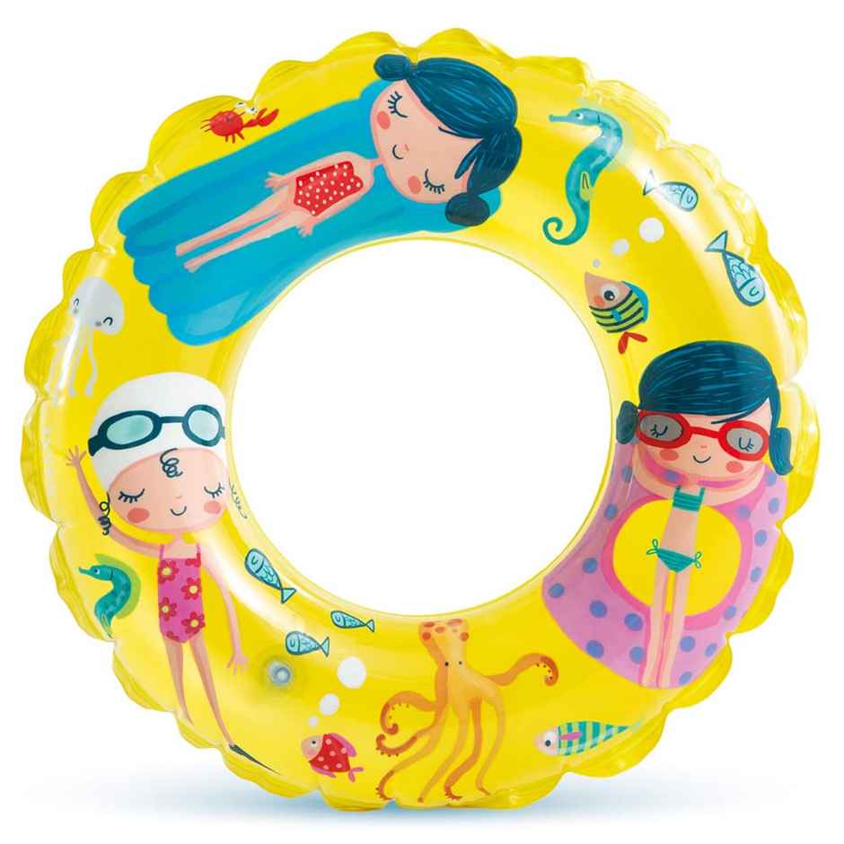 Toyshine 24 Inch Swimming Pool Rings for Kids nflatable Tubes for Summer Fun Assorted Pack of 3