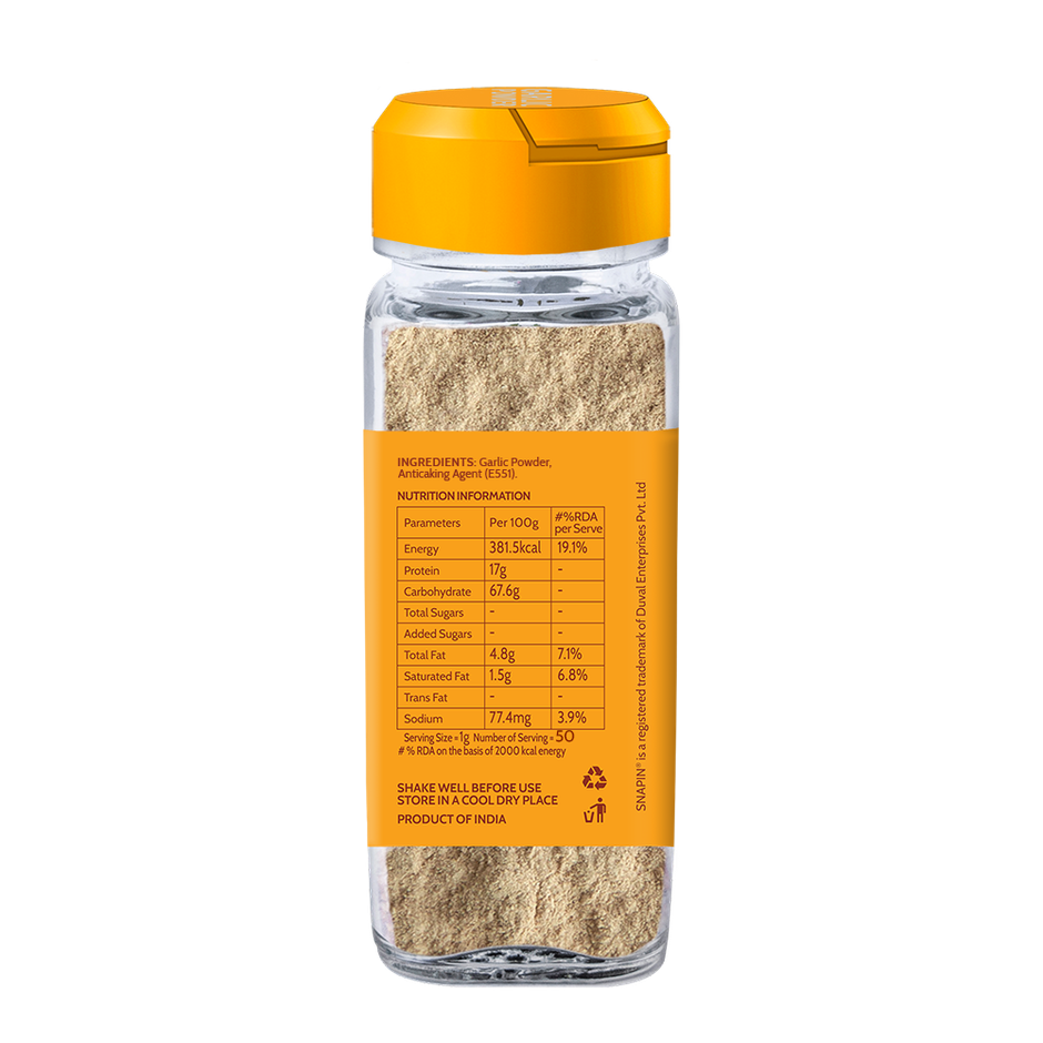 Snapin Garlic (Lahsun) Powder (40g) & Snapin White Onion Powder (40g) Combo