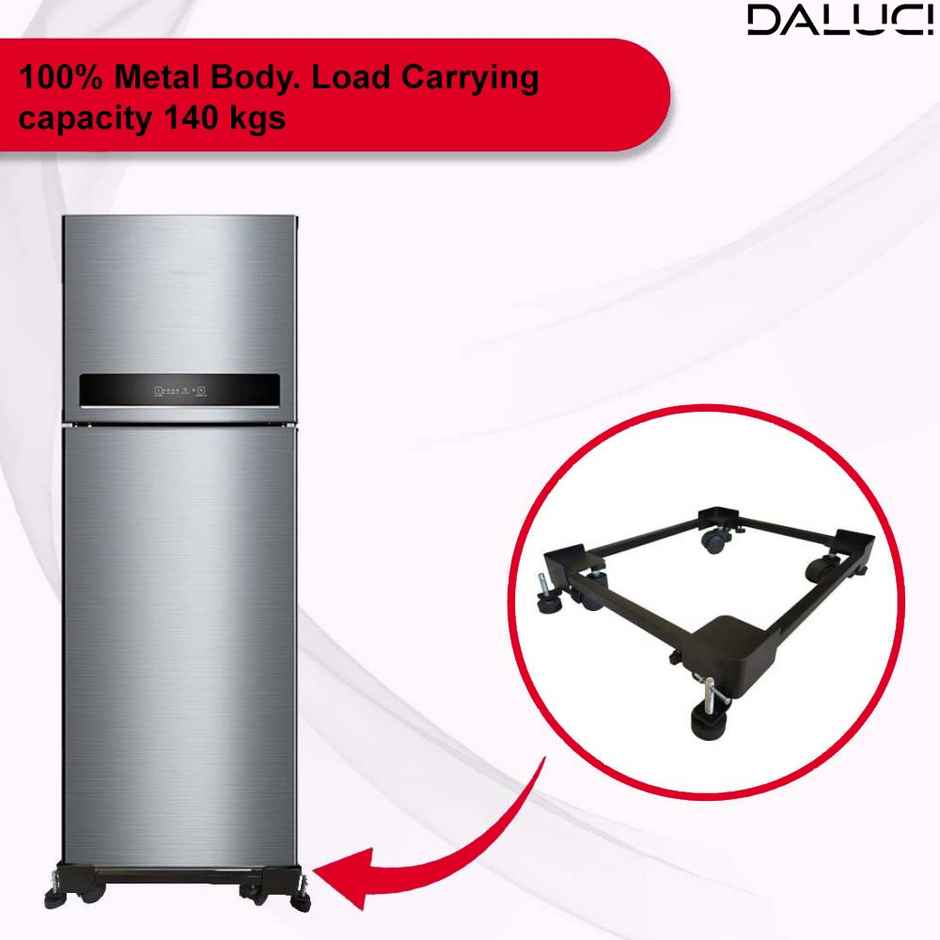Daluci Heavy Duty Stand For Washing Machine-Refrigerator | Water and Air Cooler | 50 x 42 cm | Iron