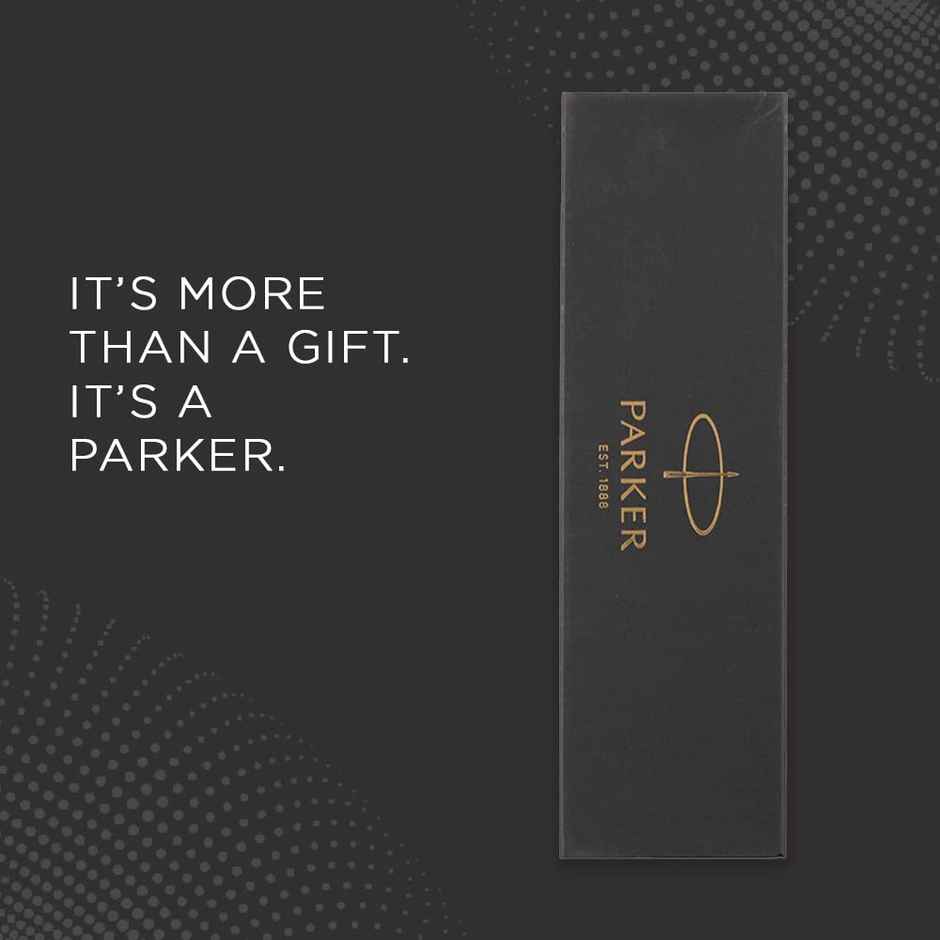 Parker Frontier Stainless Steel Gold Trim Roller Ball Pen