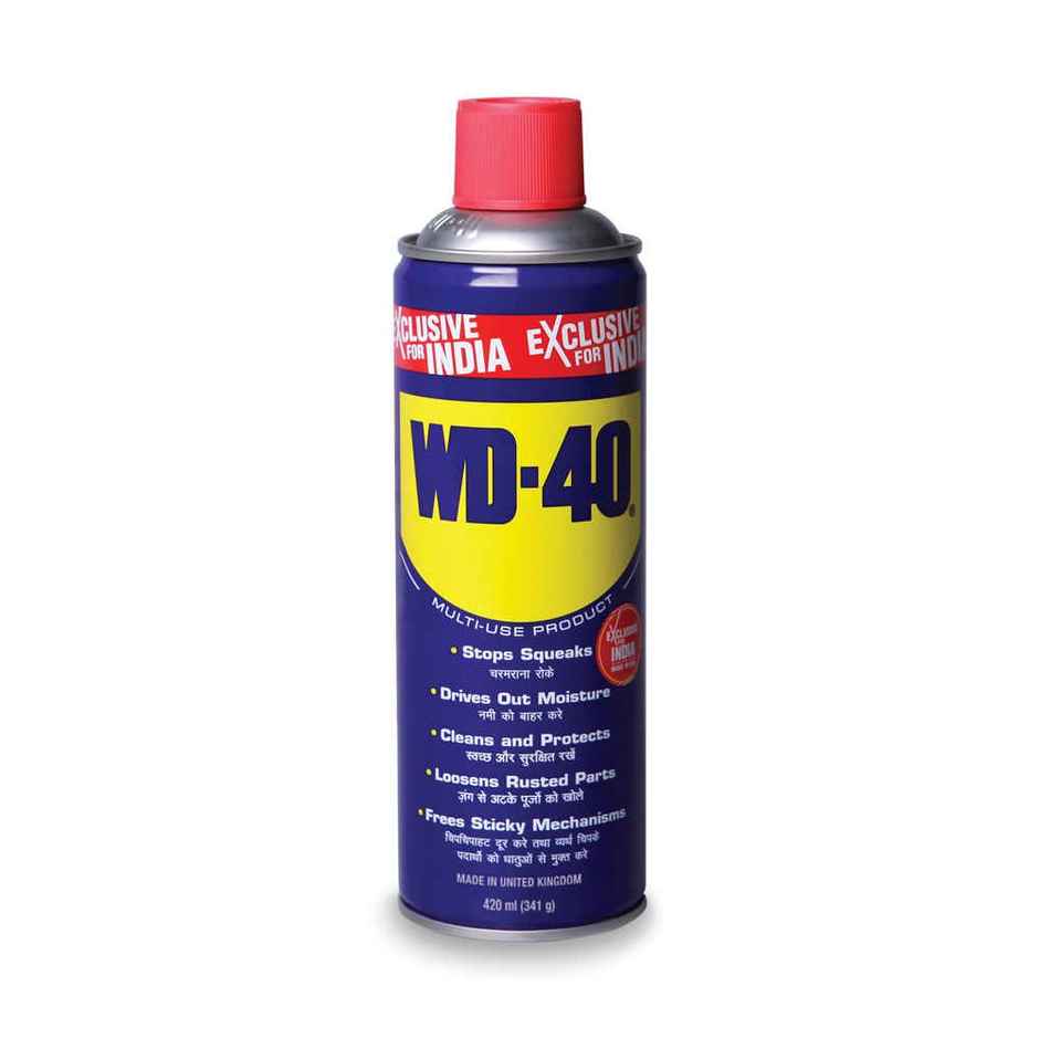 WD 40 Multipurpose Spray 420ml | Removes Rust, Lubricates, Loosens Jammed Parts, Clean Chains