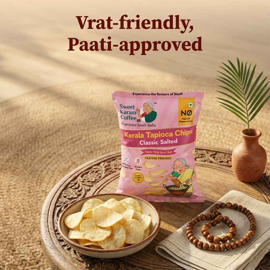 Sweet Karam Coffee Rock Salt Tapioca Chips - Fasting(Vrat) Special