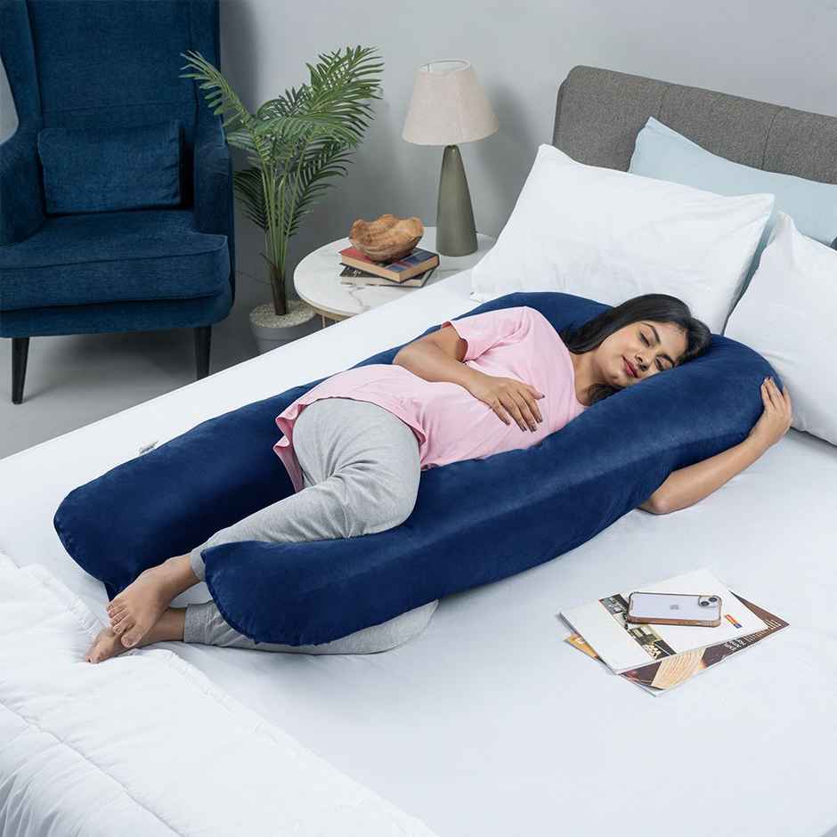 Maternity Pillow for Pregnancy Support | U Shape | Super Soft & Machine Dark Blue