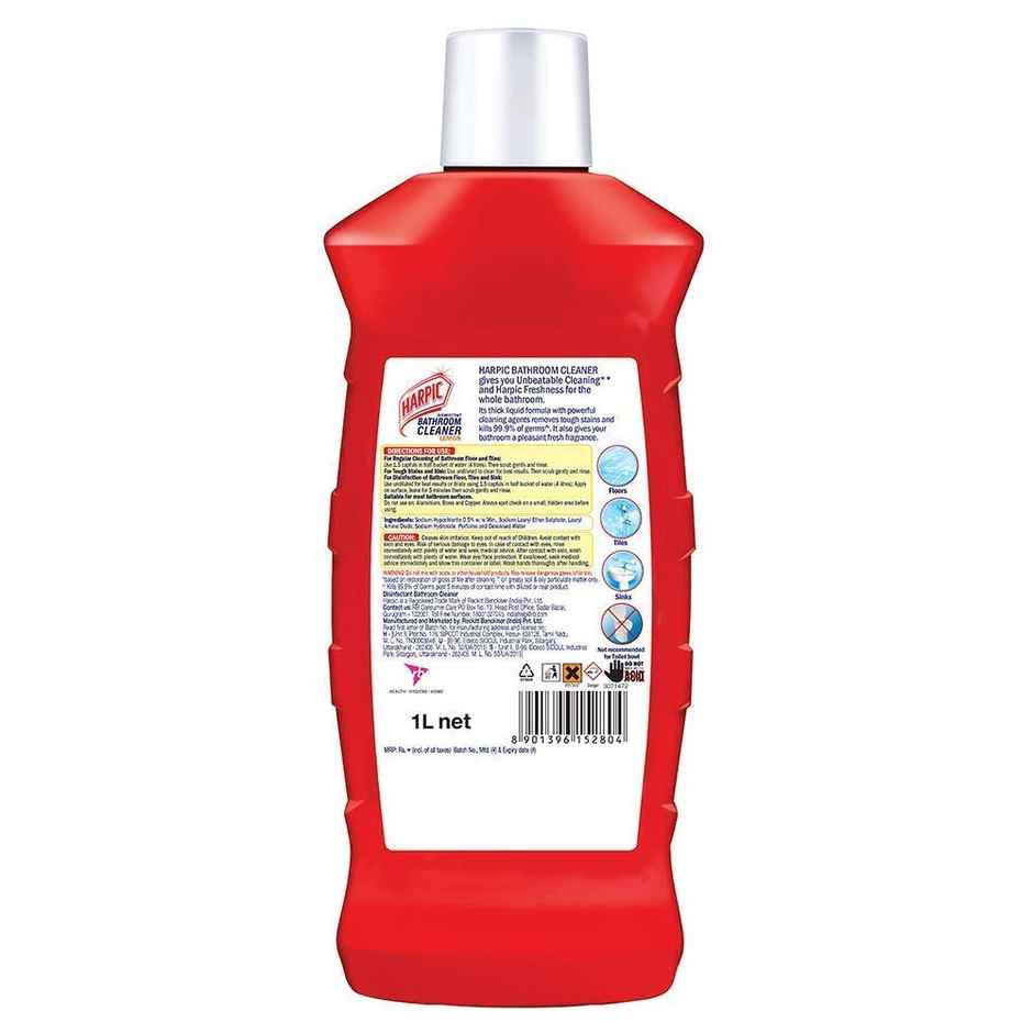 Harpic Disinfectant Bathroom Cleaner Liquid Lemon 1 L & Lizol ALL IN 1 Disinfectant surface cleaner cirtus 1 L Combo