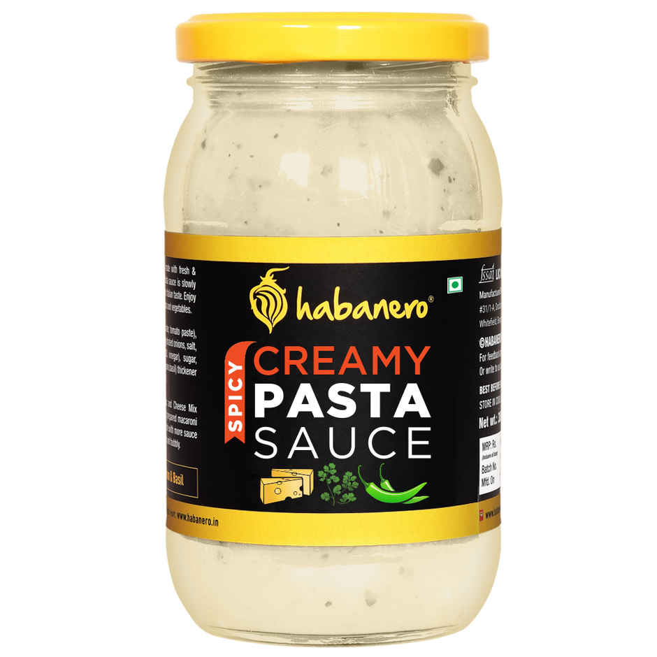Habanero Herb-Infused Alfredo Style White Pasta Sauce