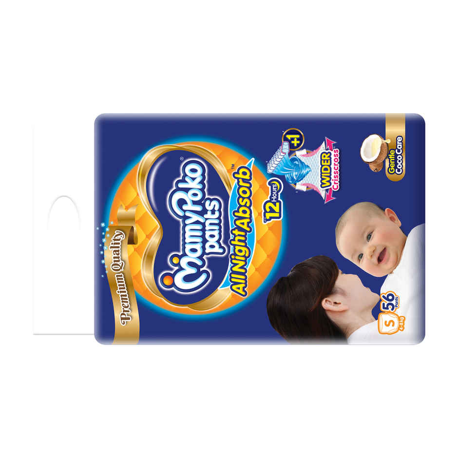 Mamypoko All Night Absorb Pant Style Diaper | S | 56 pcs