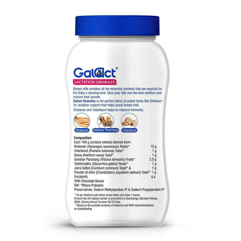 Galact Granules | Lactation Supplement with Shatavari | Chocolate Flavour