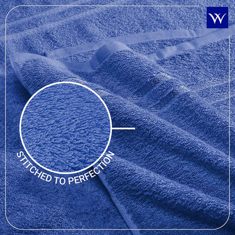 Welspun Large Quick Dry Cotton Lightweight Breathable Bath Towel | Dark Blue