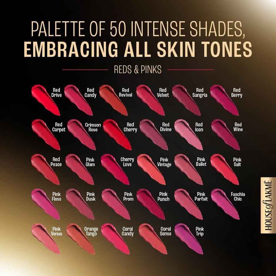 Lakme Forever Matte Liquid Lip, 16Hr Lipstick, Lightweight & Transferproof - Red Cherry