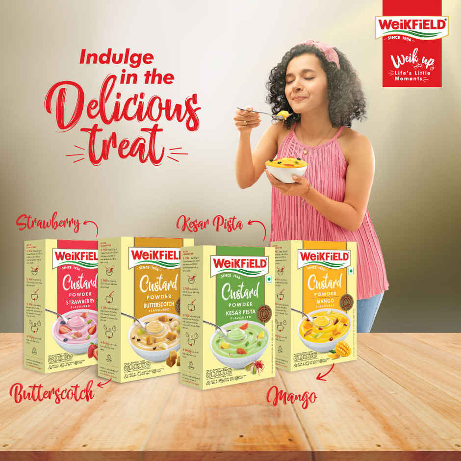 Weikfield Custard Powder Butterscotch Flavoured Carton(75gms) & Weikfield Custard Powder Kesar Pista Flavor Carton(75gms) Combo