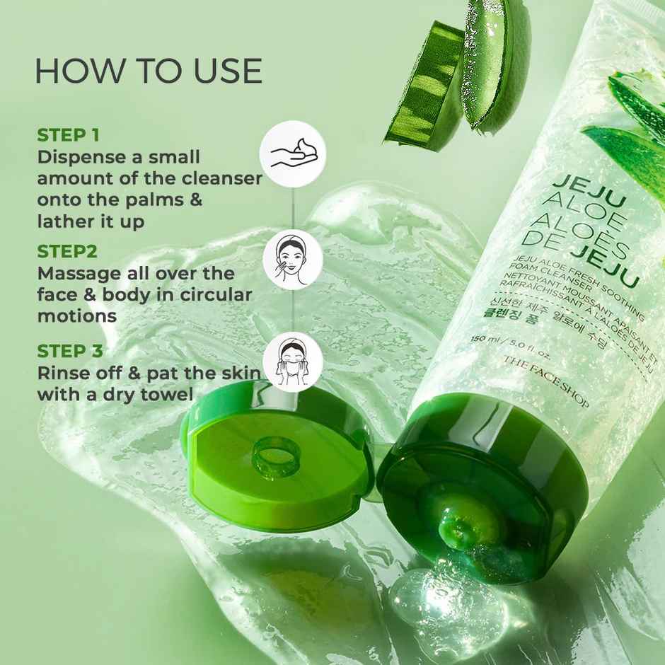 The Face Shop Jeju Aloe Fresh Soothing Foam Cleanser