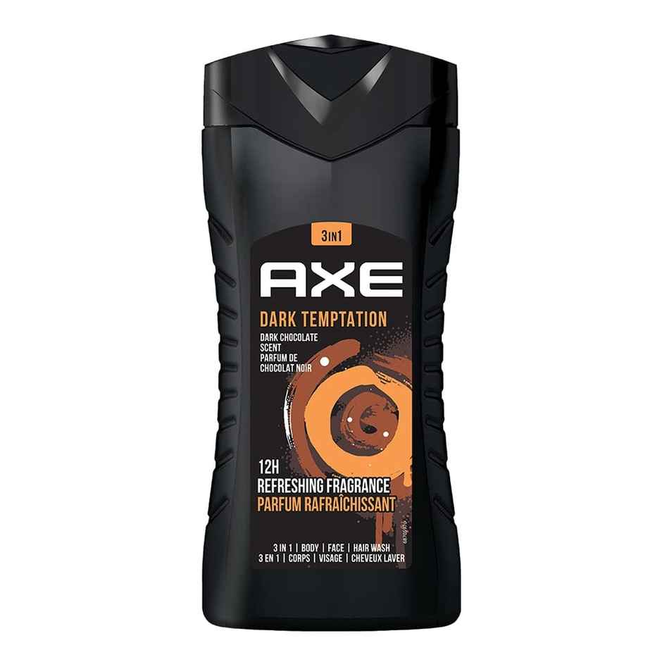 Axe Dark Temptation 3-in-1 Body,Face & Hair Wash | For Men