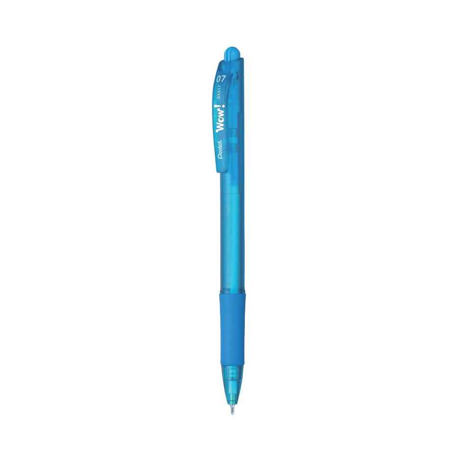 Pentel Wow Ball Pen Asst Body Blue Black Ink