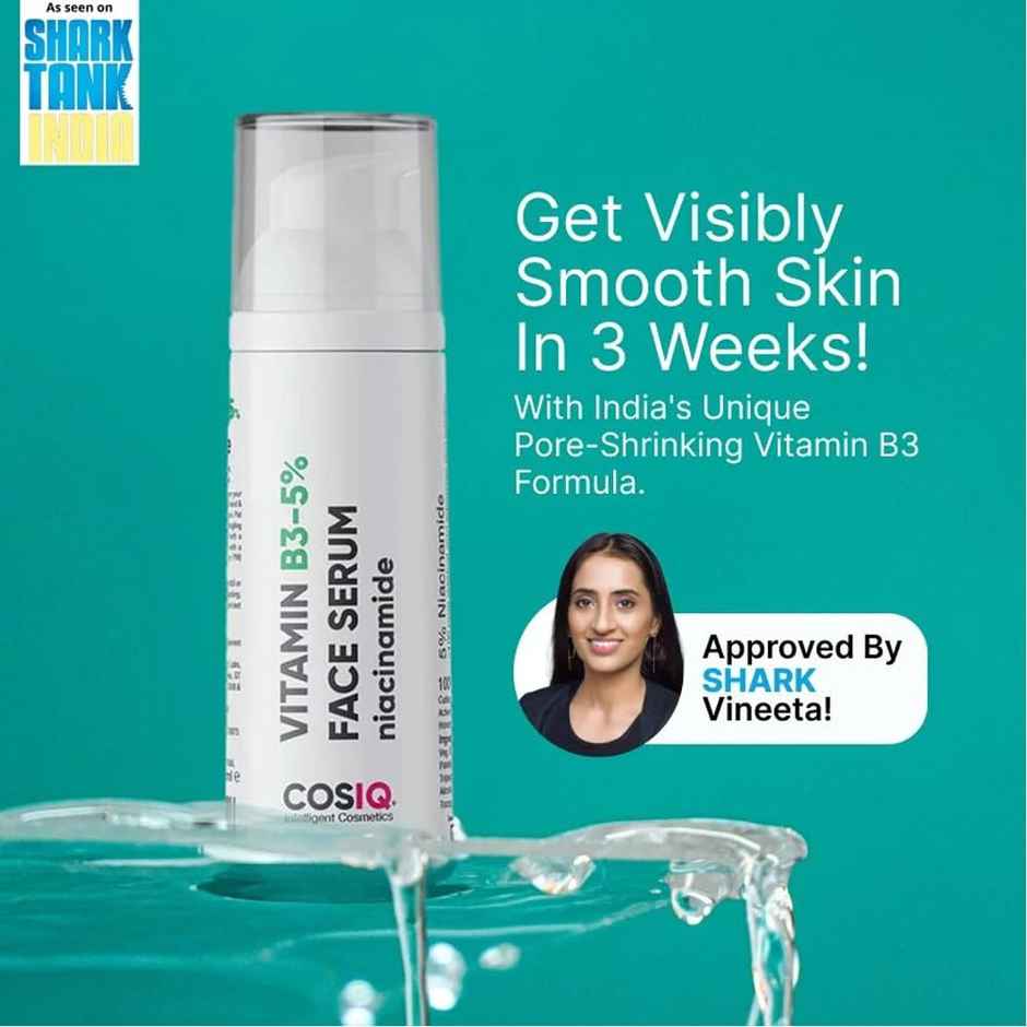 CosIQ 5% Niacinamide Face Serum Refines Pores, Fades Acne Marks & Deeply Hydrates for All Skin Types