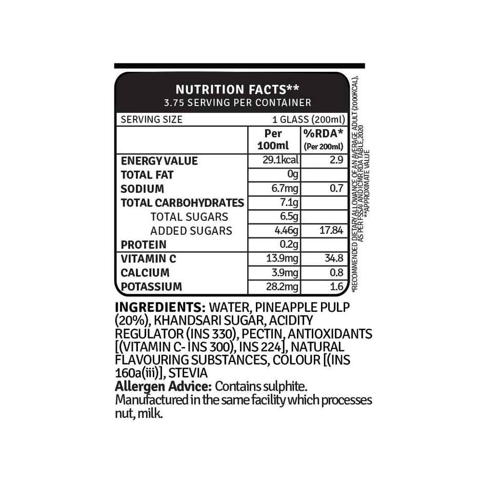 RAW Pressery Refreshers Pineapple Juice  Fruit Juice  Not From Concentrate