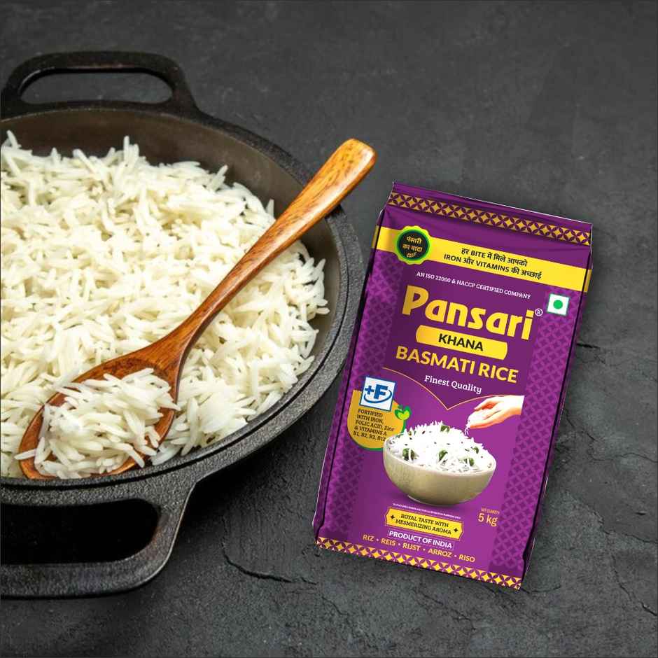 Pansari Khana Basmati Pulao Rice Extra Long Grain - Chawal, 100g Shasha Jeera Free Inside the Pack