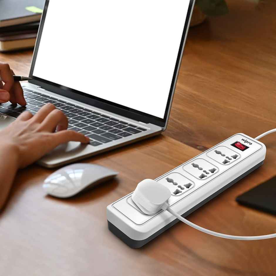 Wipro 4+1 Extension Board | 2 Meter Long Cord | Child Safety | Auto Cutoff