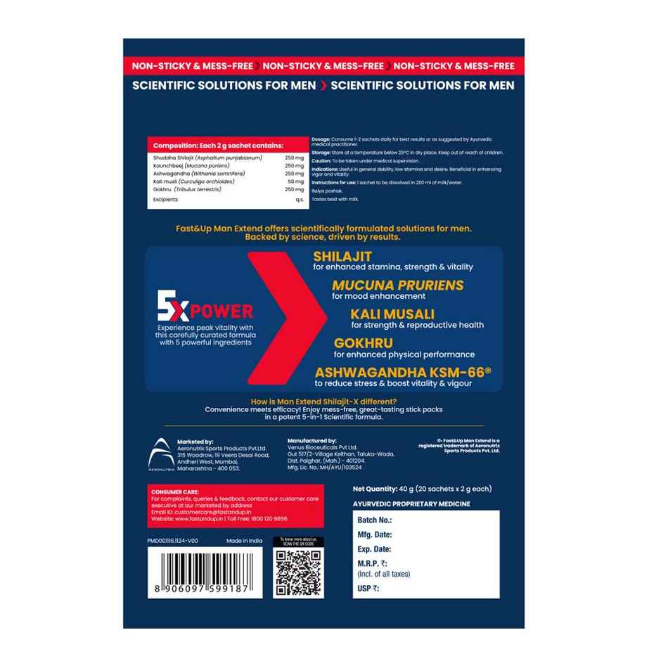 Fast&Up Shilajit X - Pure Himalayan Shilajit - Kesar Badam Flavour