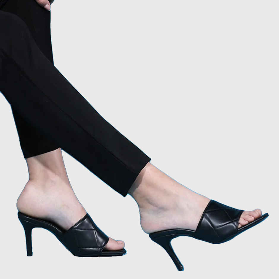 Tao Paris Women Black Slim Heeled Mules Women's Black | UK4