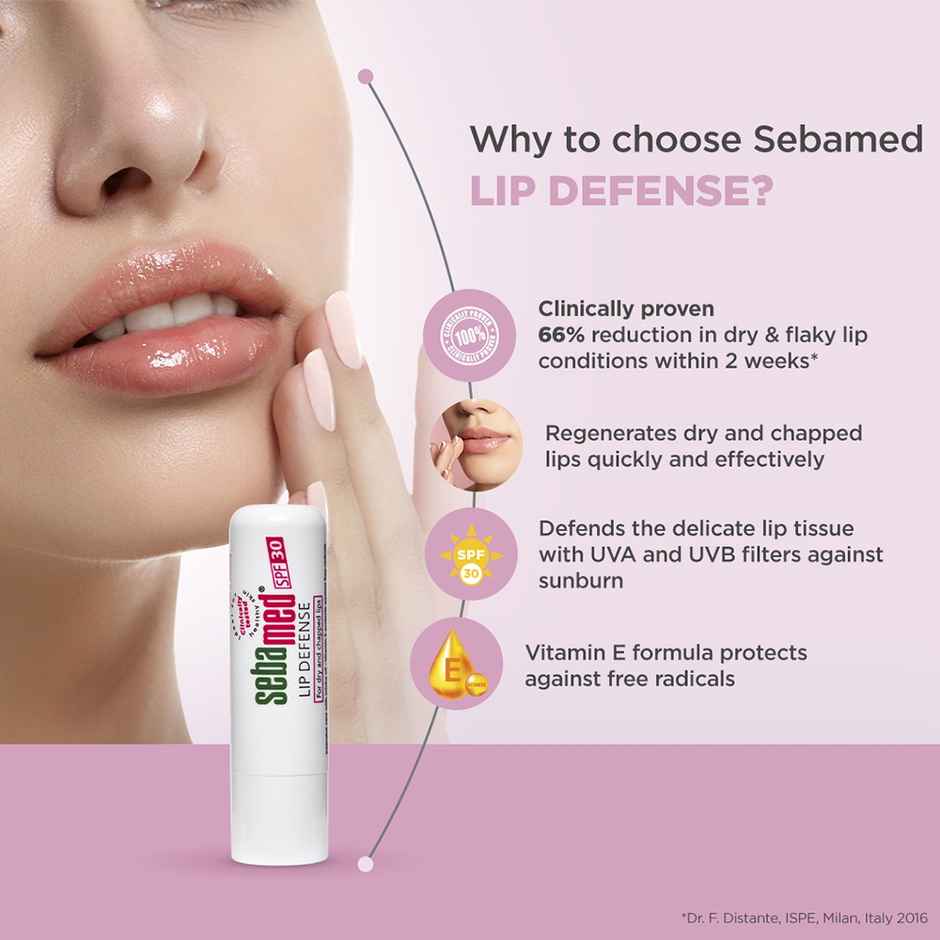 Sebamed Lip Defense | SPF 30 + Vit E, Jojoba Oil, Chamomile