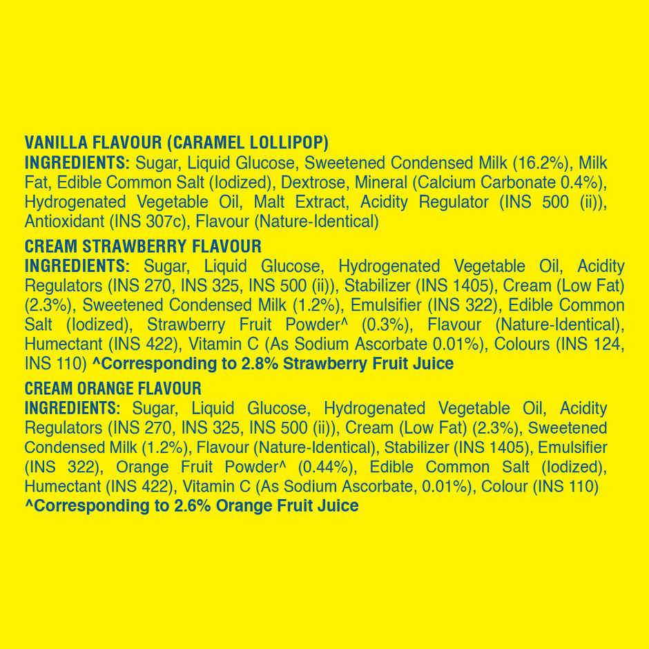 Alpenliebe Lollipop Orange, Strawberry & Caramel Flavour Family Pack