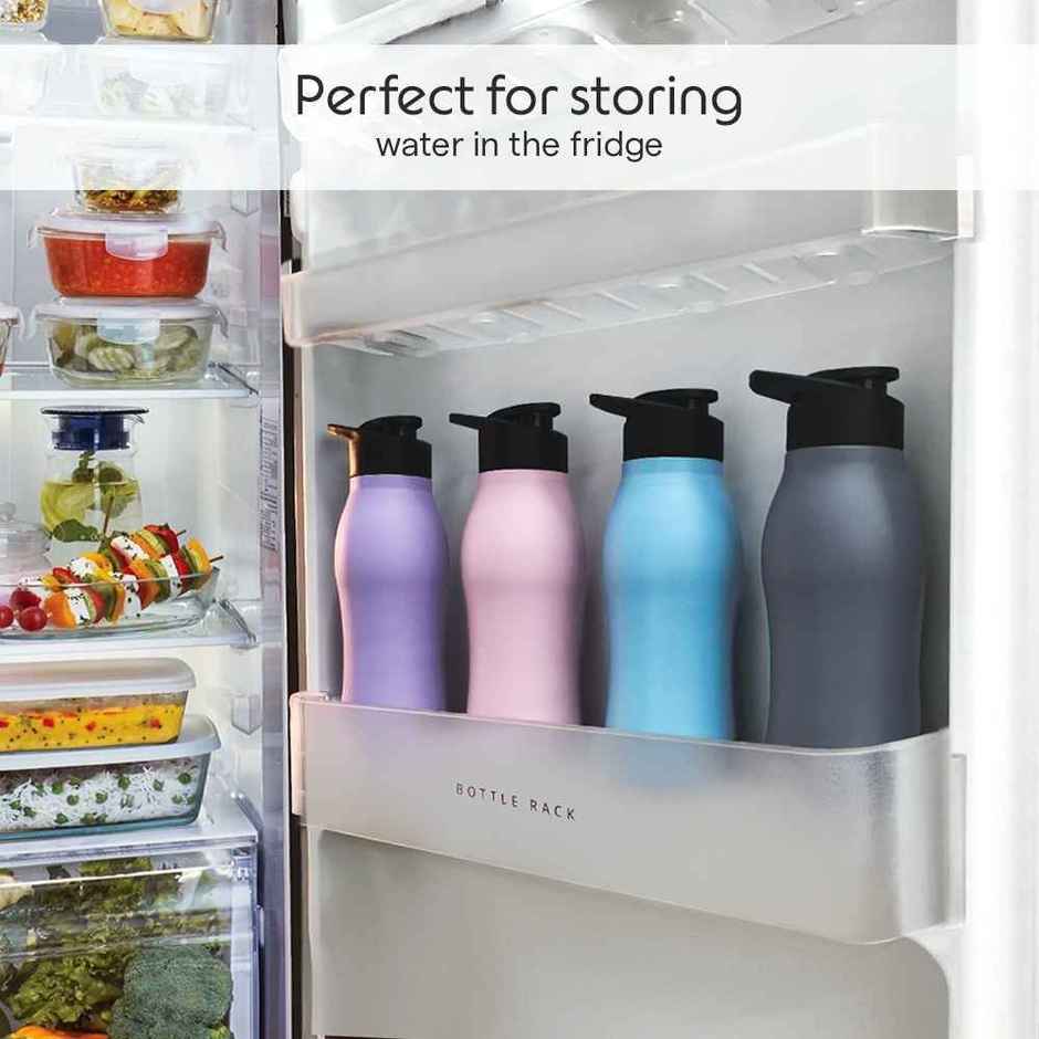 Borosil Grip Go BIS Approved Single Wall Stainless Steel Water Bottle | Pink | 950 ml