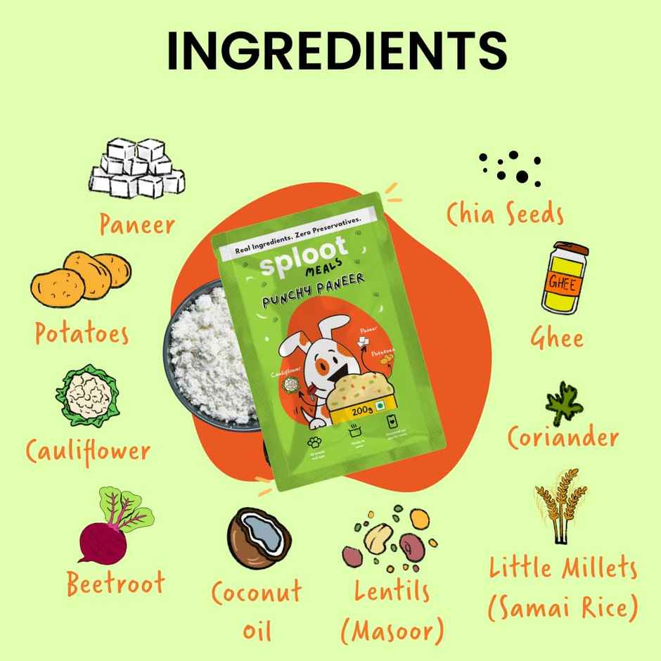 Sploot Punchy Paneer Fresh Food For Dogs