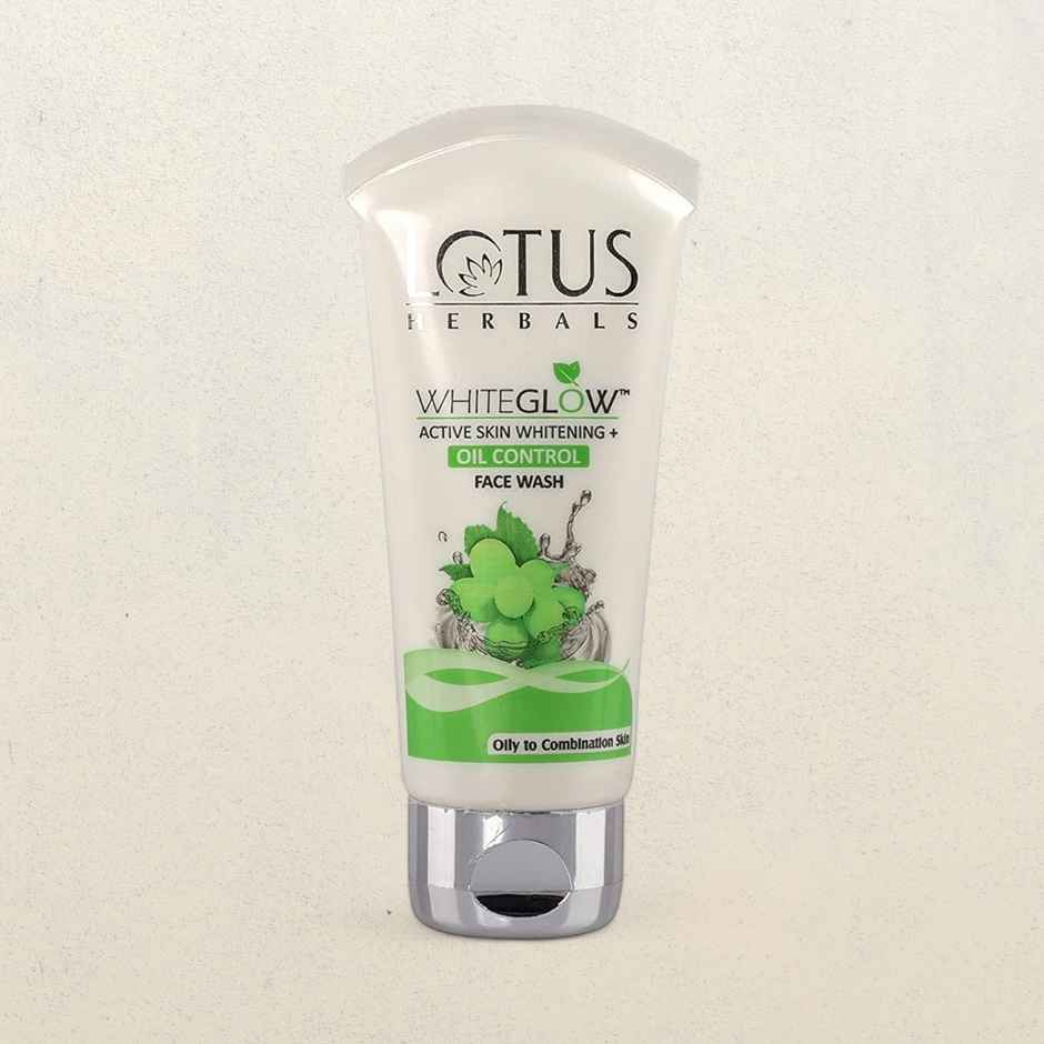 Lotus Herbals Whiteglow Active Skin Whitening & Oil Control Face Wash With Green Tea Extract Brightens Skin For All Skin Types