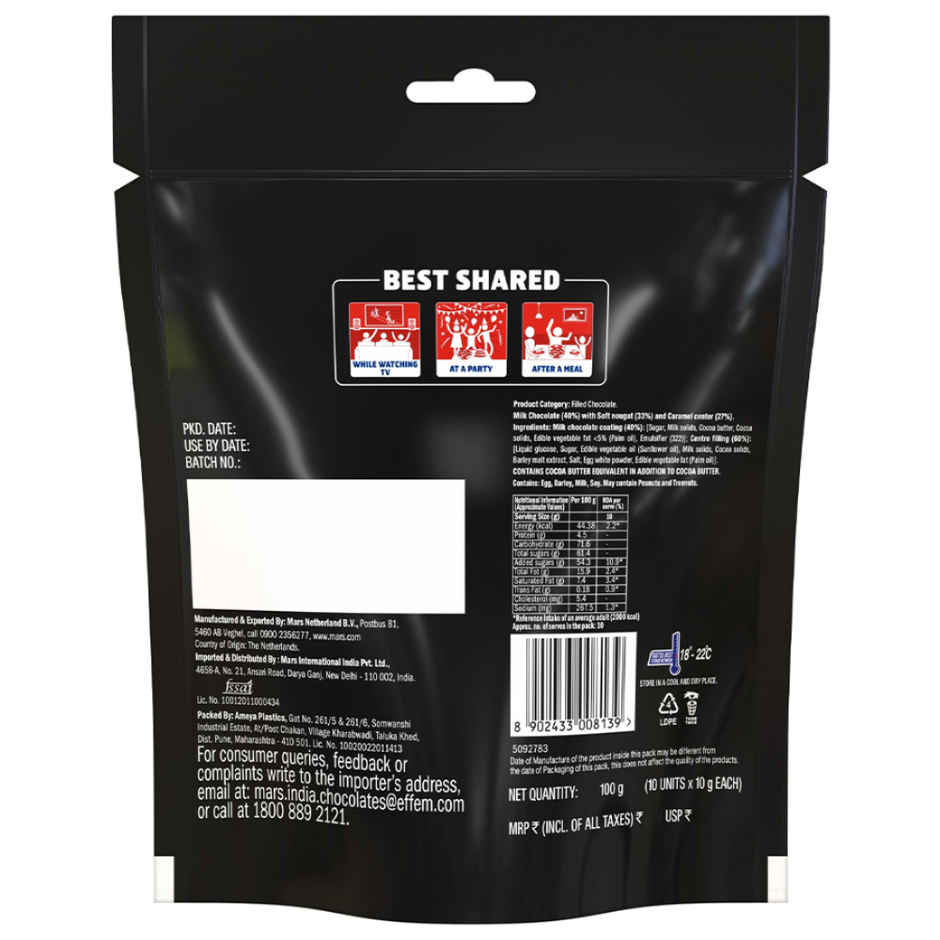 Mars Miniatures Nougat & Caramel Filled Chocolate Pack