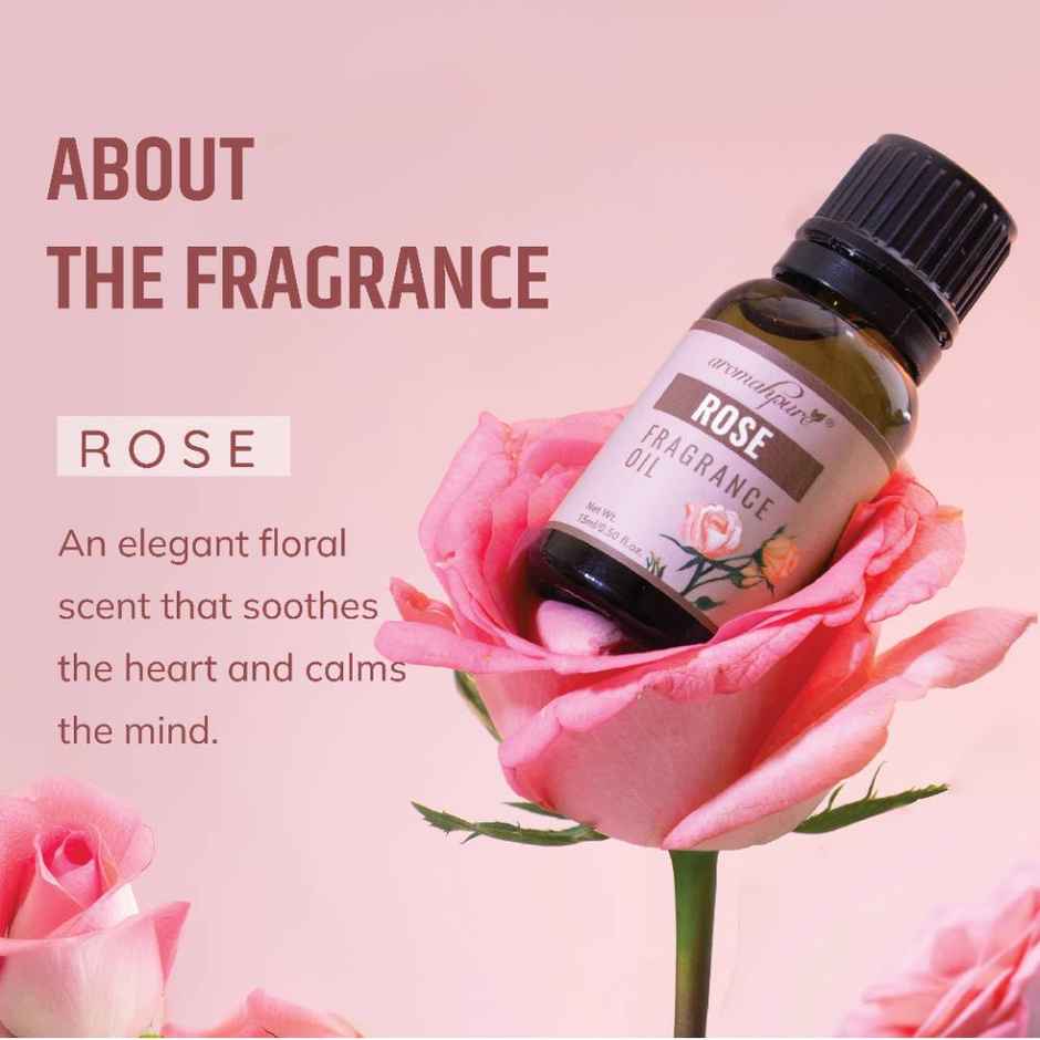 Aromahpure Fragrance Oil | Rose Aroma Oil for Home Fragrance | Helps in Meditation