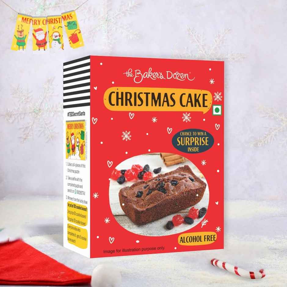 The Baker's Dozen Christmas Cake | Eggless/Veg