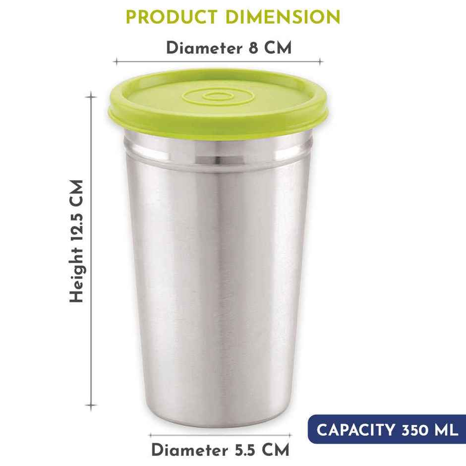 Magnus Easy Lock Tumbler | 350 ml | 100% Spill-Proof & Airtight Stainless Steel Tumblers